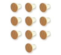 MICEL 92724 Lot de 10 Bouchons pour modules à Fermeture éclair, en ABS, Finition chêne, diamètre 8 mm, 8 x 8 x 8,5 mm