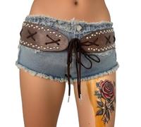 MICFENY Ceinture cloutée à rivets punk avec design noué unisexe en cuir PU pour tenue décontractée pour femme ceinture de fête