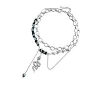 MICFENY Collier ras du cou mystérieux avec chaîne en alliage détachable gothique pour femme, fête, usage quotidien