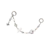 MICFENY Porte-clés coloré avec perles en verre acrylique et alliage pour étui de téléphone, sac à dos, bijoux accessoires