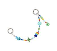 MICFENY Porte-clés coloré avec perles en verre acrylique et alliage pour étui de téléphone, sac à dos, bijoux accessoires