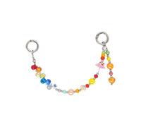 MICFENY Porte-clés coloré avec perles en verre acrylique et alliage pour étui de téléphone, sac à dos, bijoux accessoires