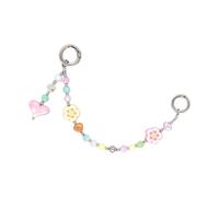 MICFENY Porte-clés coloré avec perles en verre acrylique et alliage pour étui de téléphone, sac à dos, bijoux accessoires