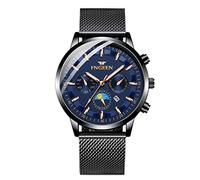 MICGIGI Montre à Quartz analogique étanche pour Homme avec Bracelet en Acier Inoxydable