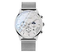 MICGIGI Montre analogique à Quartz pour Homme avec Bracelet en Maille d'acier Inoxydable étanche