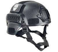Mich 2000 Combat de Casque de Protecteur avec côté Rail & NVG Montage Noir pour Airsoft Tactique Paintball Militaire Chasse