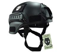 Mich 2000 Combat de Casque de Protecteur avec côté Rail & NVG Montage Noir pour Airsoft Tactique Paintball Militaire Chasse