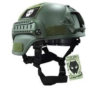 Mich 2000 Combat de Casque de Protecteur avec côté Rail & NVG Montage OD Vert pour Airsoft Tactique Paintball Militaire Chasse