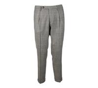 Michael Coal, Homme, Pantalons, Gris, Taille: W38 Pantalon de Luxe Coupe Slim en Mélange de Laine