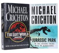 Michael Crichton Jurassic Park 2 Books Collection Pack Set RRP: 15.98 (Juras...