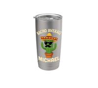 Michael Gifts Nom personnalisé pour anniversaire Gobelet isotherme en acier inoxydable double paroi