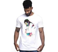 Michael Jackson Art. Color 18-20-49 Hommes Mode 100% Coton Peigné, Blanc, XXL