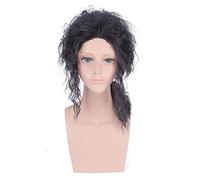 Michael Jackson Cosplay perruque longue noire bouclée fibre cheveux haute température Mj Costume jeu de rôle perruques taille unique Michael Jackson
