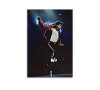 Michael Jackson Poster « Jumping on The Stage » - Peinture décorative sur toile - Pour salon, chambre à coucher, chambre à coucher, art mural - Impression d'image moderne - Décoration de salle