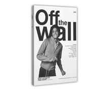 Michael Jackson Poster Off The Wall Album Old School Young Michael Jackson Impression Noir et Blanc Impression sur toile Décoration murale pour salon, chambre à coucher 40,6 x 61 cm