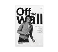Michael Jackson Poster Off The Wall Album Old School Young Michael Jackson Impression Noir et Blanc Impression sur toile Décoration murale pour salon, chambre à coucher 50,8 x 76,2 cm