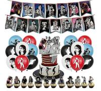 Michael Jackson Theme Birthday Party Decor Supplies Balloons Kit Banner Cake Toppers Set ACCESSOIRES FABRICATION MAISON