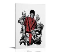 Michael Jackson Thriller Horreur Peinture Poster Peinture décorative sur toile Art mural pour salon, chambre à coucher, art mural, impression d'image moderne, décoration de salle familiale, 40 x 60 cm