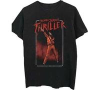 Michael Jackson Tričko Thriller White Red Suit Uni Black M