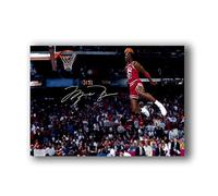 Michael Jordan Flying Dunk Impression sur toile Motif basket-ball 70 x 100 cm