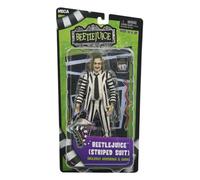 Michael Keaton Beetlejuice Tim Burton 1988 black & Blanc Striped Suit 17 CM NECA