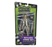 Michael Keaton Beetlejuice Tim Burton 1988 black & Blanc Striped Suit 17 CM NECA