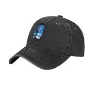 Michael King Jackson Casquette de Baseball en Denim délavé - Design Vintage King of Pop, Chapeau de Papa réglable pour Hommes et Femmes, Cadeau pour Les Fans de MJ