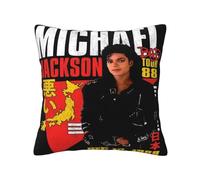 Michael King Jackson Housses de Coussin - Housses de Coussin à thème de légende de la Musique Décoration d'intérieur pour canapé, Chambre, Salon Quatre Saisons Universel 20"x20"