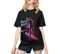 Michael King Jackson T-Shirt de Baseball pour Femme - T-Shirt élégant à Manches Courtes, vêtement de Fan du Roi de la Pop, Design rétro pour Les Fans de vêtements décontractés et de Concert Large