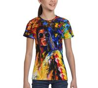Michael King Jackson T-Shirt Ras du Cou pour Ados - T-Shirt imprimé icône de la Musique Vintage, Chemise décontractée en Coton Doux X-Small