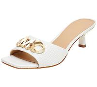 Michael Kors 40S3AMMA1E-085 AMAL KITTEN SANDAL Donna, OPTIC WHITE EU 37.5