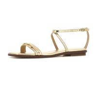 Sandales et nu-pieds Michael Michael Kors LENA FLAT SANDAL pour Femme 40 1/2 Or et bronze