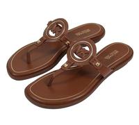 Michael Kors Aubrey Cut Out Thong pour femme, marron, 37 EU