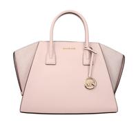 Michael Kors - Avril Small Pebbled Leather Satchel - Femme - Sacs - Rose - Taille: ONE Size