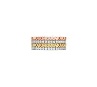 Michael Kors - Bague Premium Tri-Tone Argent Sterling Pour Femme MKC1582AN998;8
