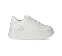 Michael Kors - Baskets Compensée en Cuir Blanc - Femme - Chaussures - Blanc - Taille: 40 1/2 EU
