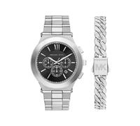 Michael Kors Billie Homme Montre 44MM en Acier Inoxydable Ton argenté, MK9272SET