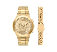 Michael Kors Billie Homme Montre 44MM en Acier Inoxydable Ton doré, MK9270SET