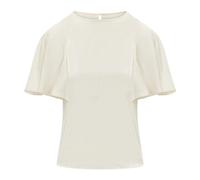 Michael Kors - Blouse Manches Cape en Satin - Femme - Blouses et Chemises - Blanc - Taille: 40 FR