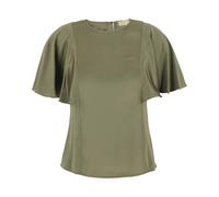 Michael Kors - Blouse Manches Cape en Satin - Femme - Blouses et Chemises - Vert - Taille: 40 FR
