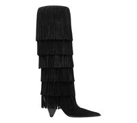Michael Kors - Bottines à Franges en Daim - Femme - Chaussures - Noir - Taille: 38 1/2 EU
