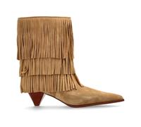 Michael Kors - Bottines à talons en daim Jayla - Femme - Chaussures - Brun - Taille: 37 EU
