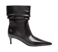 Michael Kors - Bottines Noires à Talon Effet Croco - Femme - Chaussures - Noir - Taille: 36 1/2 EU