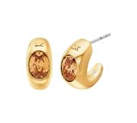 Michael Kors Boucles d’oreilles pour femme en métal doré en laiton avec fermoir à tige sécurisé
