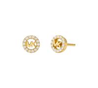 Michael Kors - Boucles d'oreilles à tige avec logo en argent sterling doré Premium Kors MK pour femme, MKC1727CZ710