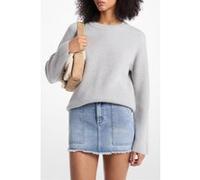 Michael Kors Boxy Crew Neck Knitted Sweater In Grey Taille: M | Pulls en Maille Outlet | Femme | Gris