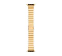 Michael Kors Bracelet en Acier Inoxydable ou acétate pour Femmes, Compatible avec Apple Watch® 38mm/40mm/41mm, Or Aurore