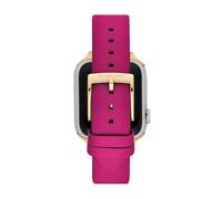 Michael Kors Bracelet pour femme Apple Watch® 38 mm, 40 mm, 41 mm, 42 mm, 44 mm, 45 mm, 49 mm en cuir fuchsia MKS8060E, rose bonbon, 38/40/41MM:42/44/45/49MM-20MM, Décontracté