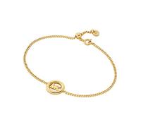 Michael Kors Bracelet femme de la collection Premium. Bijou en laiton de couleur or avec finition brillante et cristaux. Dimensions : longueur 220 mm, largeur 13,3 mm. La référence est MKJ8576710