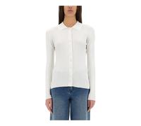 Michael Kors - Cardigan côtelé - Femme - Pulls - Blanc - Taille: 42 FR